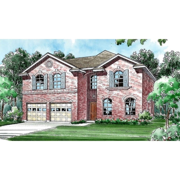 015-1221: Luxury Narrow lot 3 Bed, 4 Bath Luxury Home Plan, 2460 Sq Ft: Full Blueprints with License to Build by Home Plan Marketplace - Lesuto
