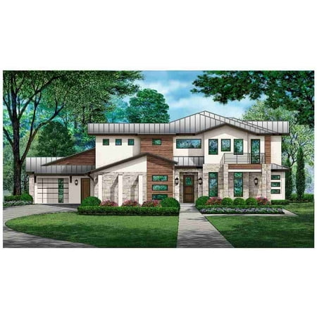 015-1235: Traditional 4 Bed, 5 Bath Luxury Home Plan, 4770 Sq Ft: Full Blueprints with License to Build by Home Plan Marketplace - Lesuto