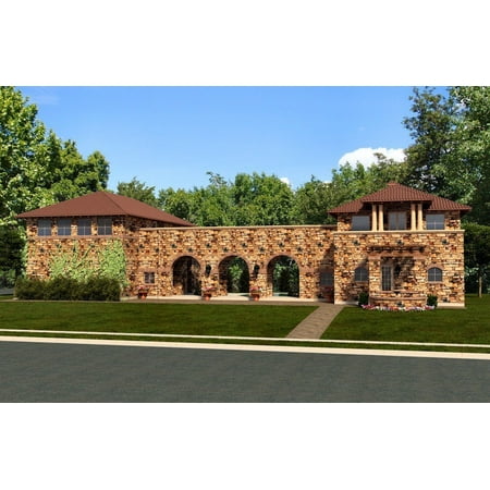 015-9292: European Luxury 2 Bed, 2 Bath Luxury Home Plan, 2728 Sq Ft: Full Blueprints with License to Build by Home Plan Marketplace - Lesuto