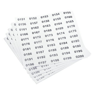 Ultra Clear Consecutive Number Stickers 1 - 1000