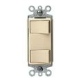 thumbnail image 1 of 01754-0IS Leviton Ivory Double Combination Switch, 1 of 1