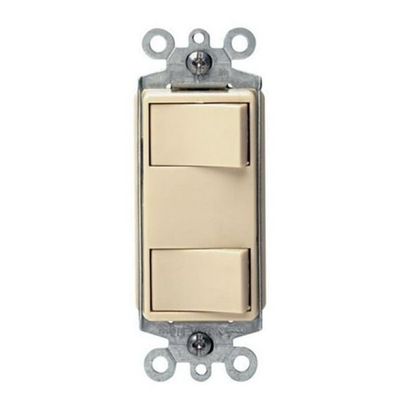 01754-0IS Leviton Ivory Double Combination Switch