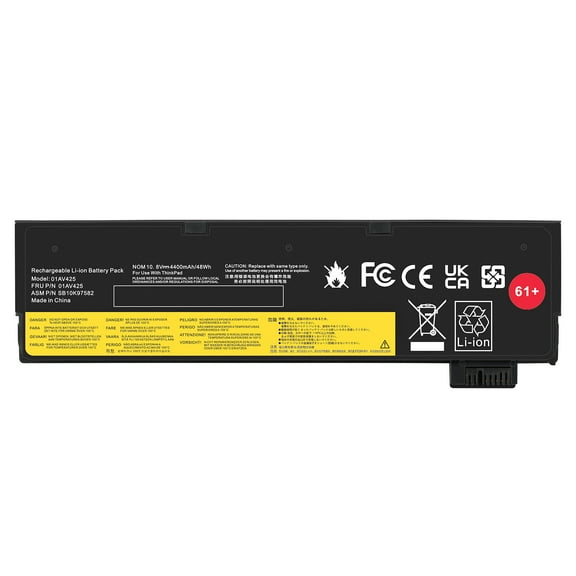 01AV425 Laptop Battery Replacement for Lenovo ThinkPad T470 T570 T480 T580 A475 P51S P52S TP25 Series 4X50M0881 01AV491 SB10K97582 SB10K97583 L18M6P71 SB10K97661 02DL023 10.8V 48Wh 6-Cell