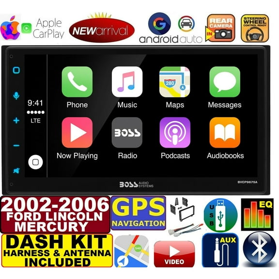02 03 04 05 06 FORD LINCOLN MERCURY TOUCHSCREEN DVD BLUETOOTH Car Radio Stereo