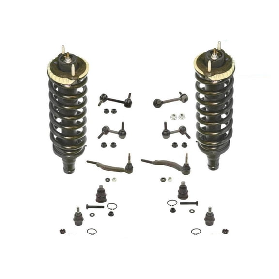 02-03 Trailblazer Ball Joints Tie Rods Sway Bar links 16MM Tie Rods Struts 12Pc