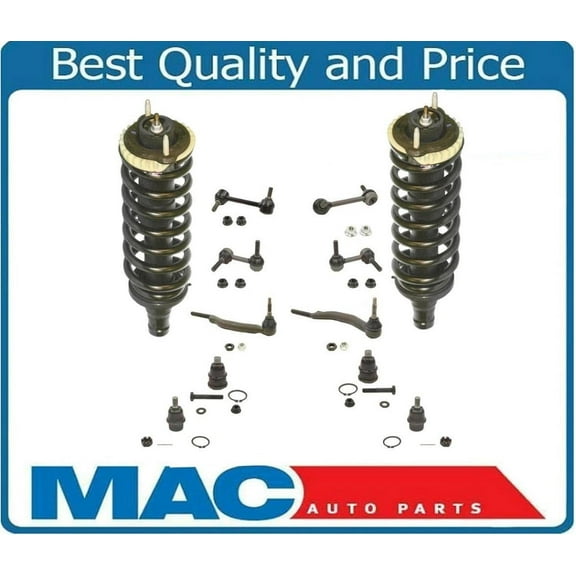 02-03 Trailblazer Ball Joints Tie Rods Sway Bar links 16MM Tie Rods Struts 12Pc