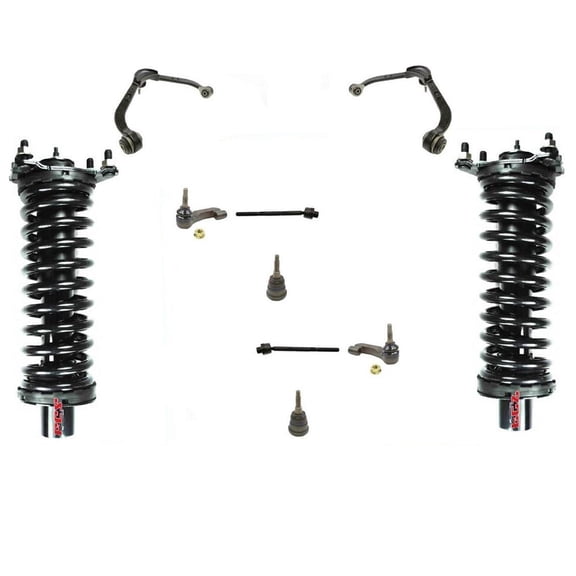 02-04 Liberty Complete Front Struts Assembly Inner Outer Rods Upper Control Arms