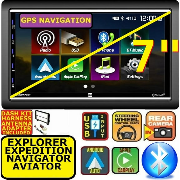 02-06 FORD MERCURY LINCOLN GPS NAVIGATION APPLE CARPLAY BLUETOOTH CAR RADIO PKG