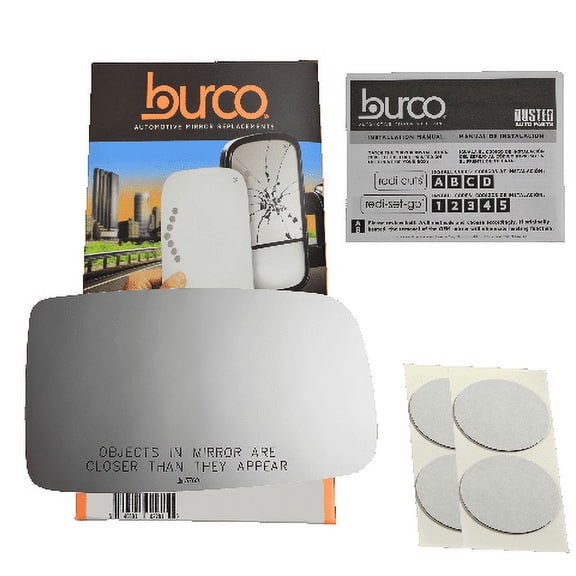 02-07 Mitsu Lancer Right Passenger Convex Mirror Glass Lens w/ Adhesive USA w/o backing plate