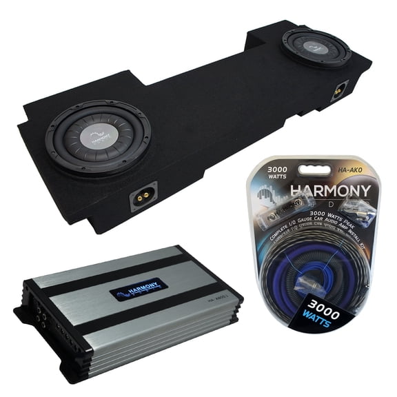 02-13 Chevy Avalanche Underseat Harmony F124 Dual 12" Sub Box & HA-A800.1 Amp