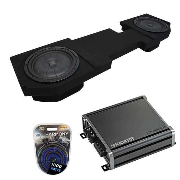 2002-2018 Fits Dodge Ram Quad Crew Kicker CompVT CVT12 Dual 12" Sub Box CXA800.1