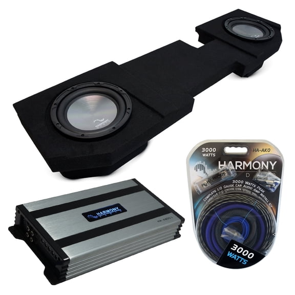 2002-2018 Fits Dodge Ram Quad or Crew Harmony A122 Dual 12" Sub Box & HA-A800.1