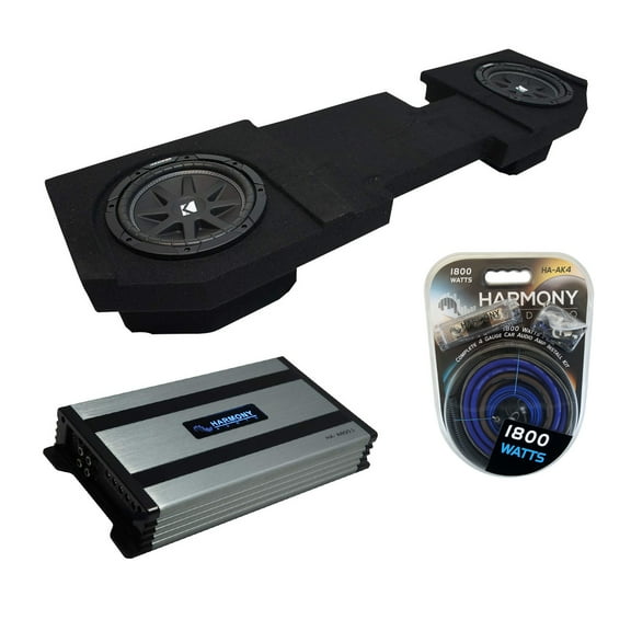 2002-2018 Dodge Ram Quad or Crew Kicker Comp C10 Dual 10" Sub Box HA-A800.1 Amp