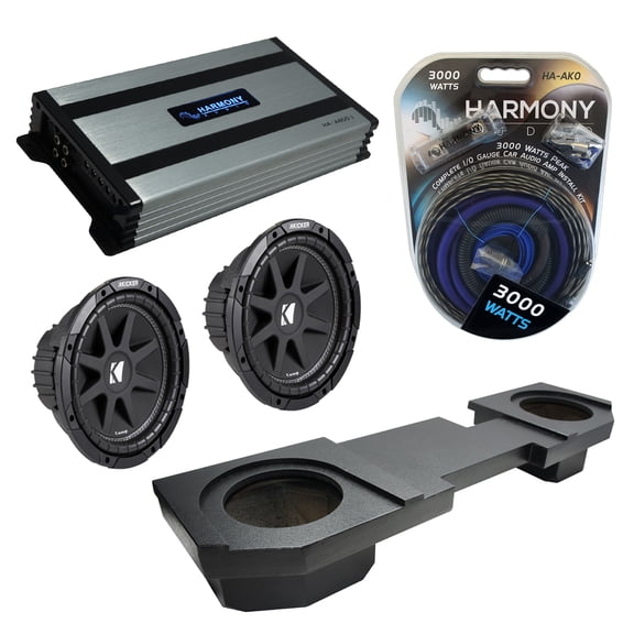 2002-2018 Fits Dodge Ram Quad or Crew Kicker Comp C10 Dual 10" Sub Box HA-A800.1