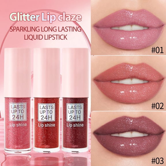 #02 Glitter Lip Shine, Delivers Long-Lasting Shimmery Glossy Finish, Enhances The Look Of Plump, Sparkling Lips, Hydrates And Nourishes Dry Lips, Gentle For Daily Lip Makeup, All Skin Types