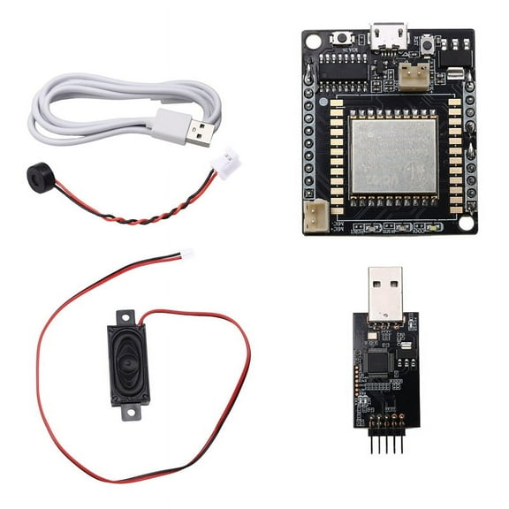 -02-Kit AI Intelligent Offline Voice Module Development Board with Serial Debugging Support,1 * -02-Kit,Black