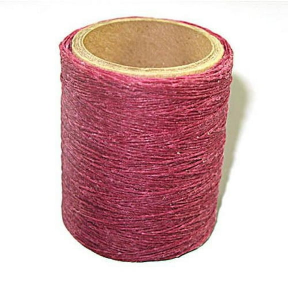 .020" Waxed Poly Cord 1 Ply – 5 - Raspberry 1008 Leather Craft Hand Stitching Thread