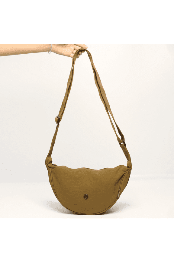 Crescent Shaped Design Crescent Crossbody Bag brown