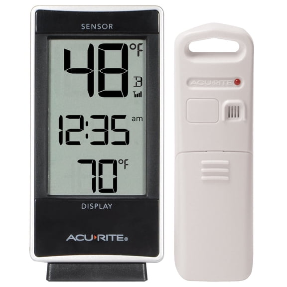 02059M Digital Thermometer with Indoor and Outdoor Temperature,White