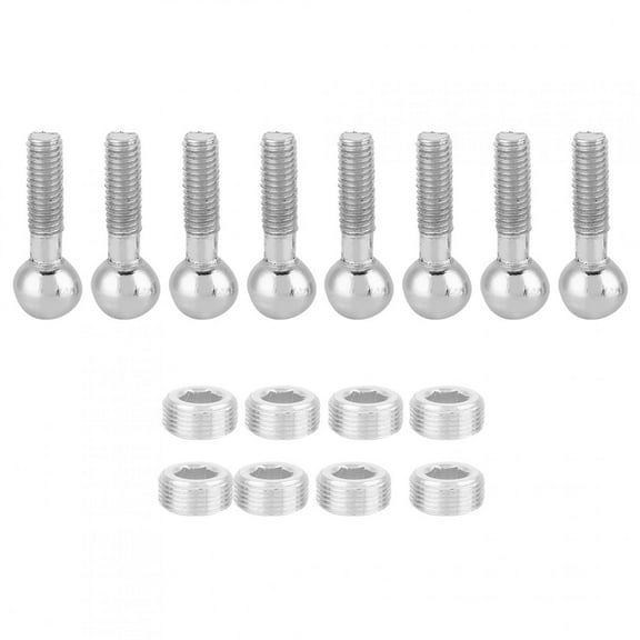 02152 Ball-Head Screw, White Galvanized Ball-Head Screw With Hex Nuts, Surface Treatment Silver RC Car Toys For Boys DIY