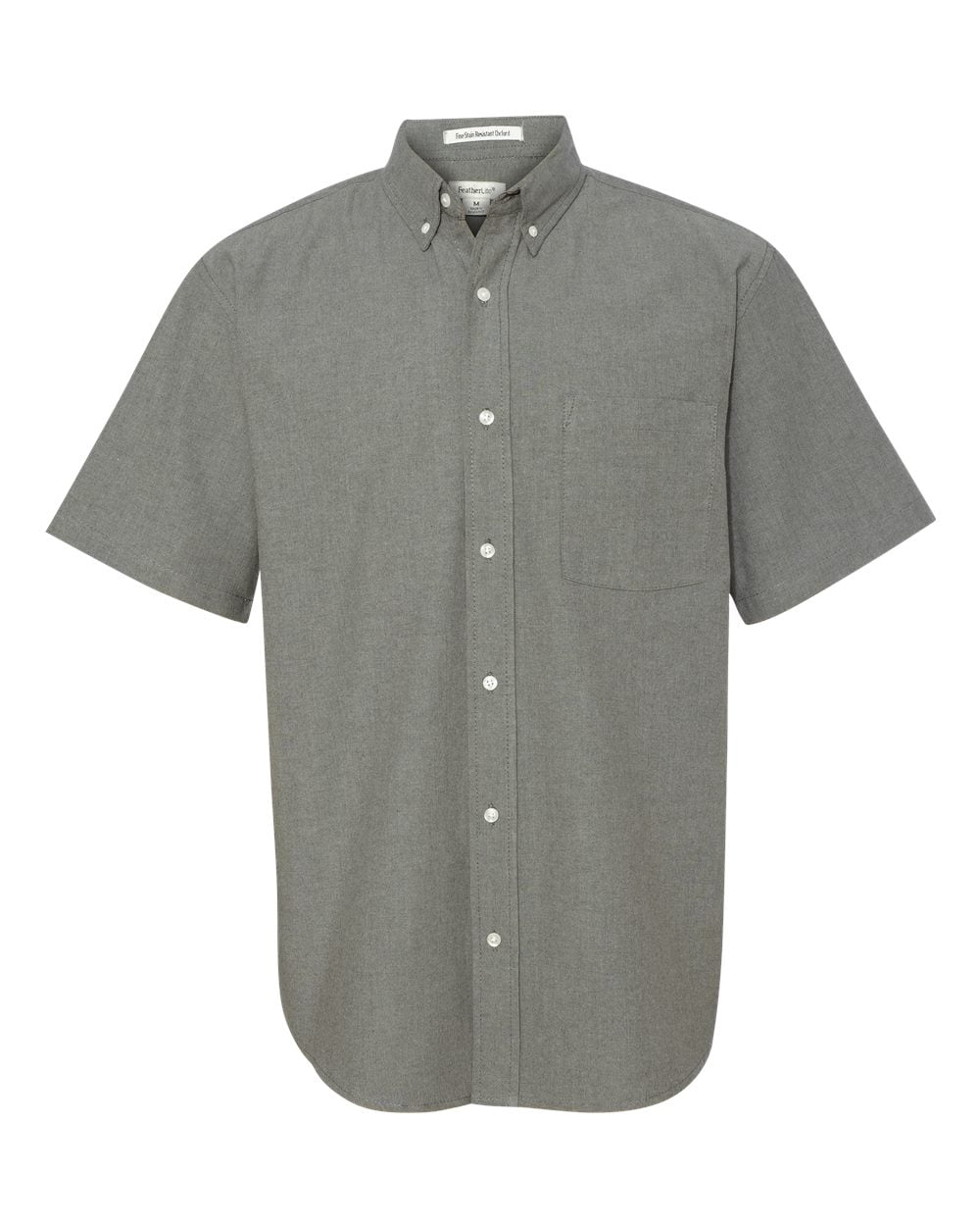 0231 Men's Short Sleeve Stain Resistant Oxford Shirt - White - X