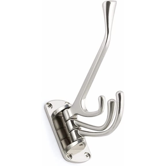 027300195 Triple combination rotating hook, brushed nickel