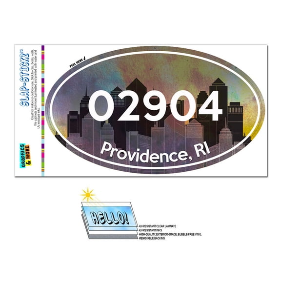 02904 Providence, RI - City - Oval Zip Code Sticker