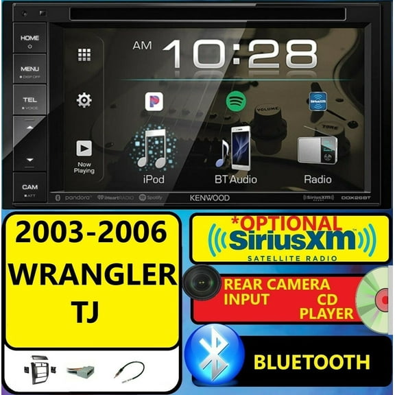 03 04 05 06 JEEP WRANGLER TJ BLUETOOTH BT CD DVD USB Radio Stereo OPT. SIRIUSXM