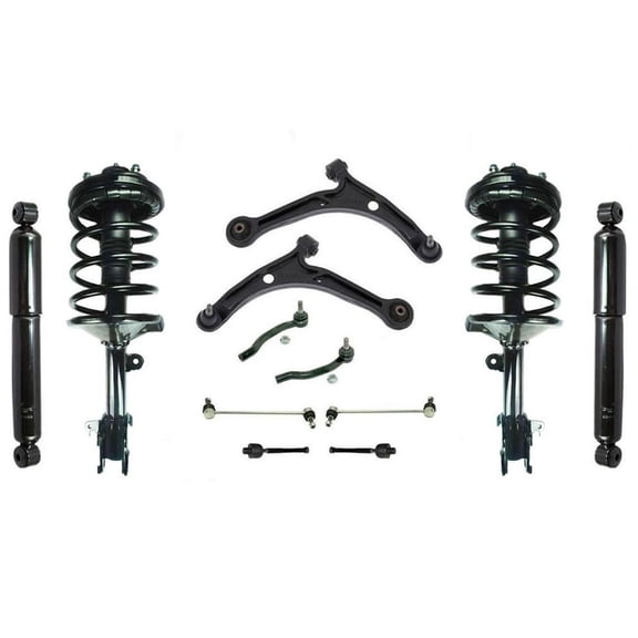 03-05 Pilot AWD 12Pc Lower Control Arm Ball Joint Tie Rods Sway Bar Kit Struts