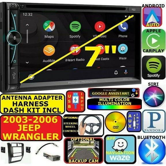 03-06 JEEP WRANGLER TJ GPS NAVIGATION SYSTEM BLUETOOTH USB CAR RADIO STEREO PKG