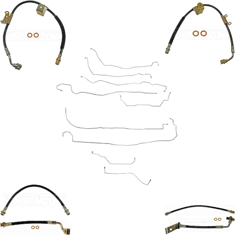 03-07 Hummer H2 Complete Brake Line & Hose Kit; Sport Utility Vehicle -BLH97