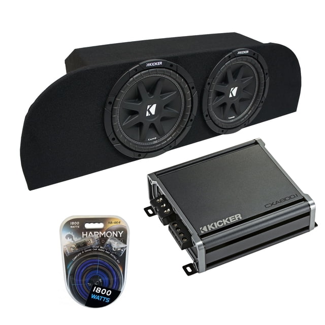 Rockville Dual 10 Subwoofer Box For 2003-2008 Nissan 350Z - Custom Fit Enclosure With 0.44 Cu.Ft. Air Space