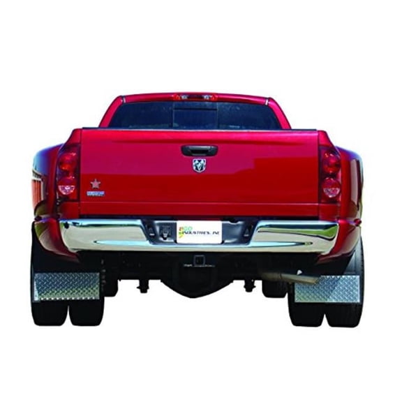 03-12 Ram 2500 & 3500 Dual Wheel Diamond Thread Mud Flap Set