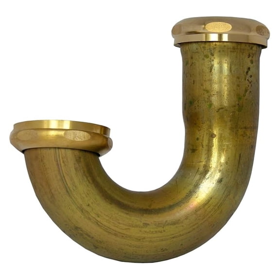 03-3417 L.A. Pattern J-Bend for Sink Trap Connection with L.A. Code J-Bend Less Cast Ell, 1 1/2-Inch, Rough Brass