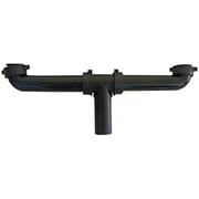 4-pack Larsen Drain Center Outlet for 2 Bowl Sinks - Black Plastic, 1.5 in x 16 in - 4 Pack   Standard US Plumbing Rough-In, Drop-In Replacement