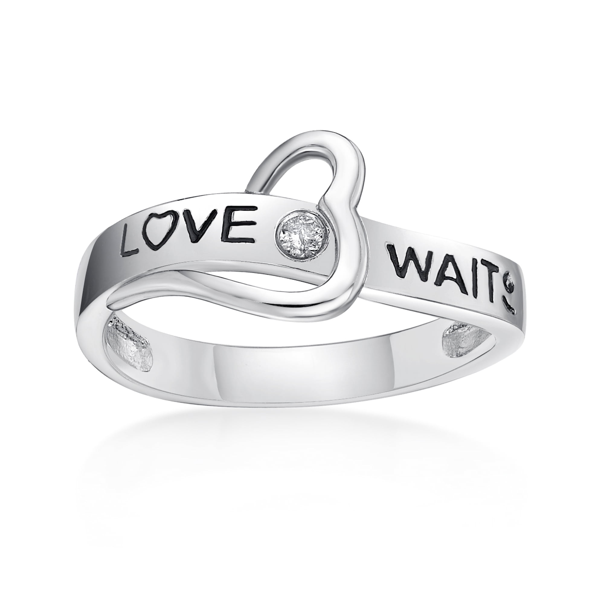 True Love Waits Purity Ring in Sterling Silver