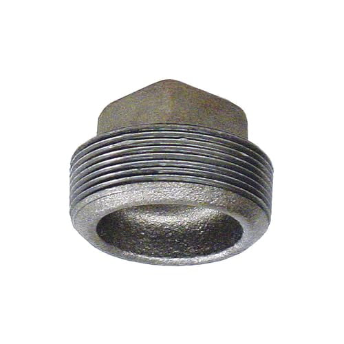 0319902680 Galvanized Cast Iron Cored Square Head Plug, 3.5"