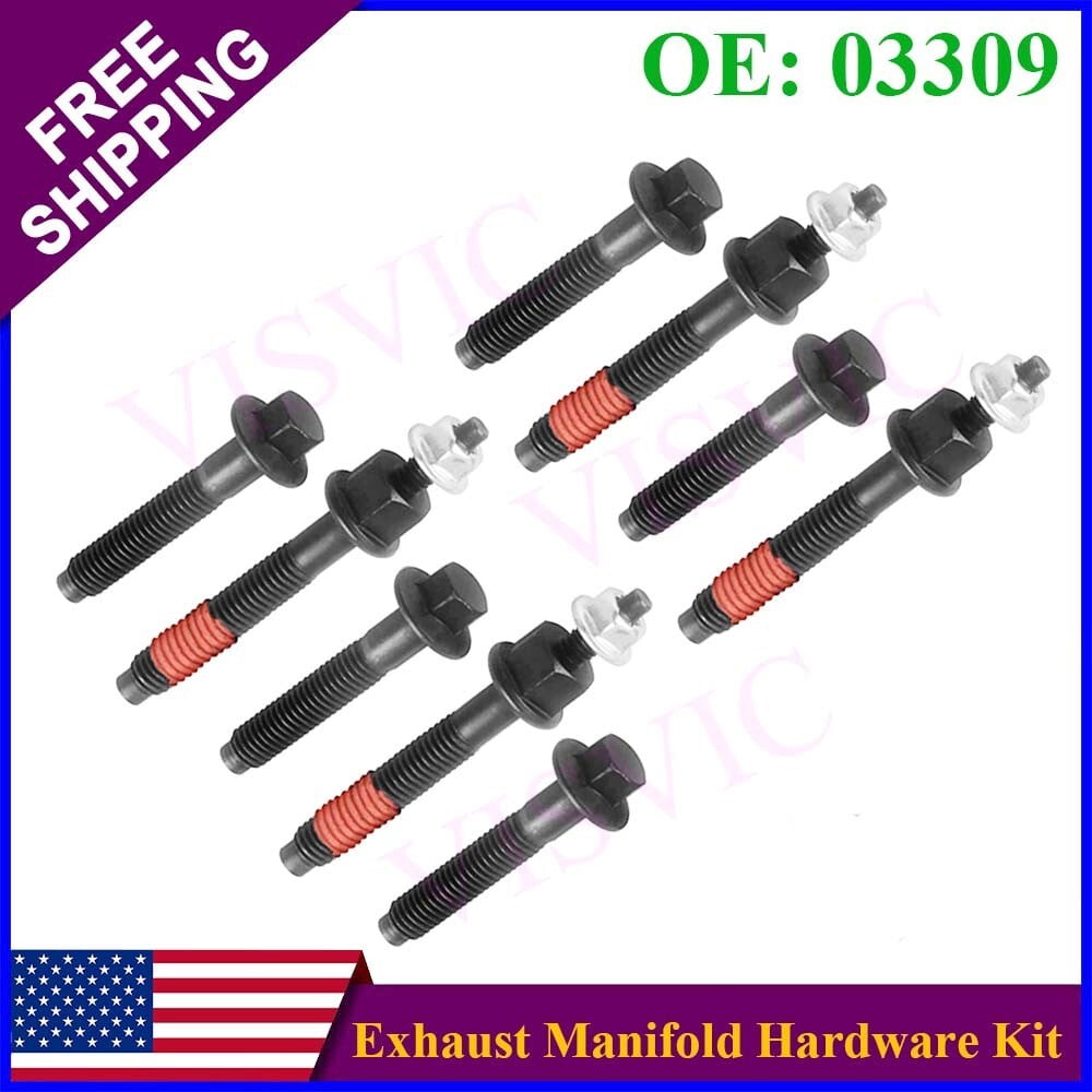 Exhaust Manifold Hardware Kit - Complete Replacement Bolt Set For Various Vehicles