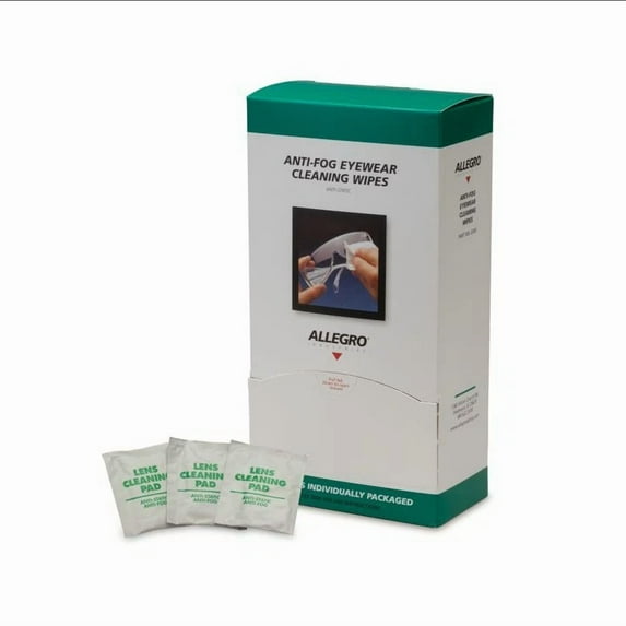 0350 Anti-Fog Eyewear Lens Cleaning Wipes Box Of 100 Allegro Industries