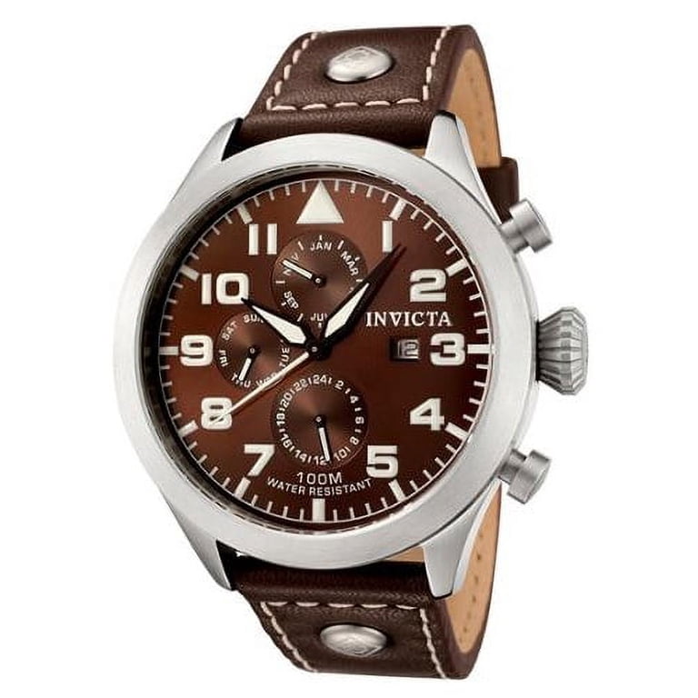 Men\'s Invicta Reserve Watch Brown Dial & Brown Leather Strap Model F0020 Russian Invicta Reserve S1 Rally Men main image 2