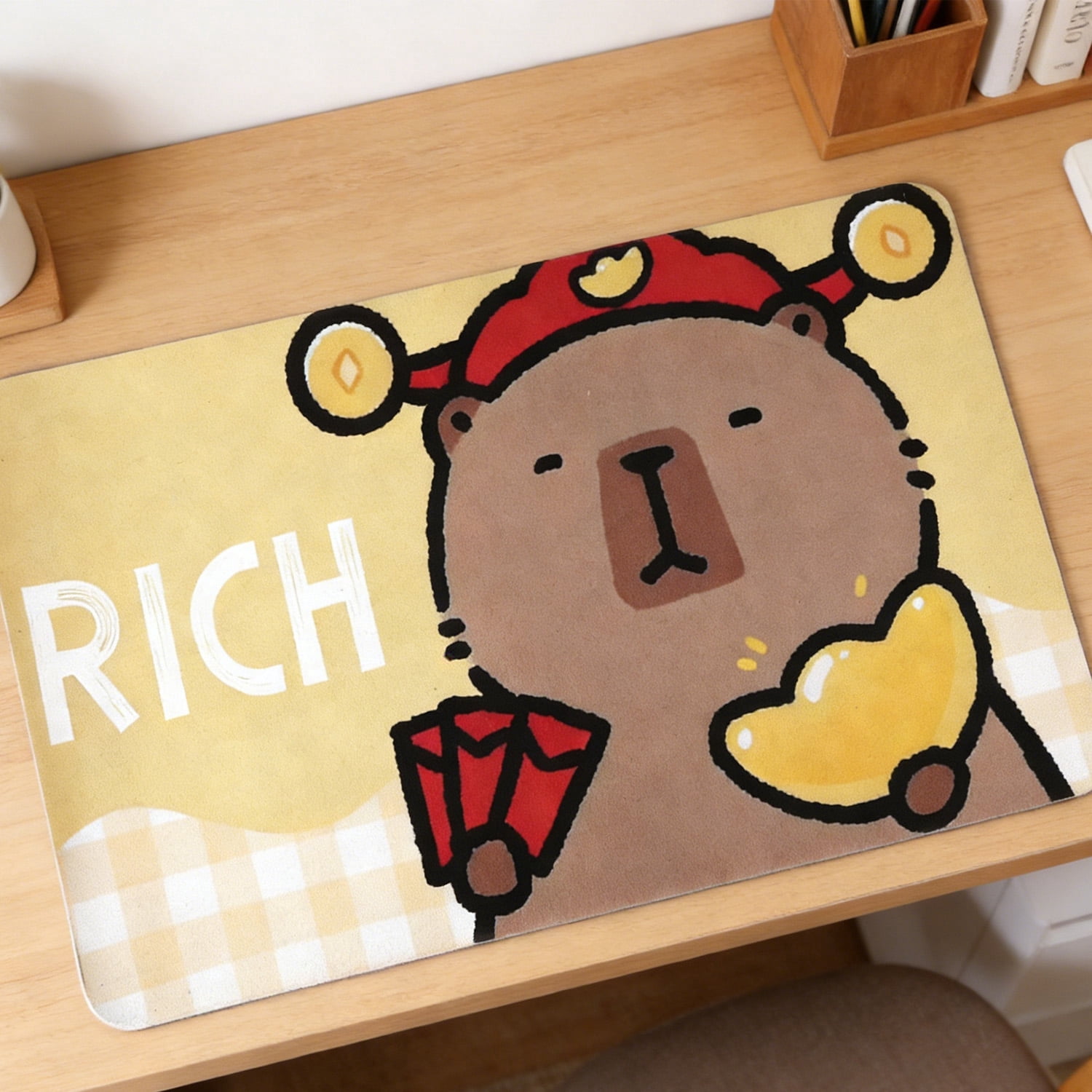 Capybara Rug Rectangle (03Style)Capybara Bathroom Rug - Rubber Back Non-Slip Thin Bathroom Mat ...