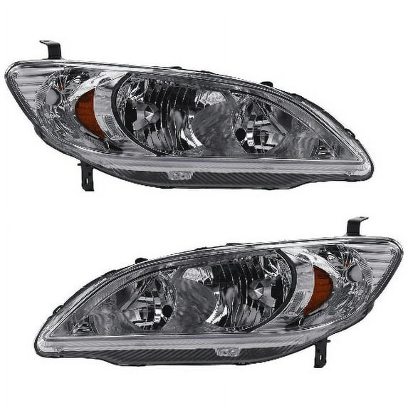 04-05 Honda Civic Sedan & Coupe (excludes hatchback, wagon) L&R Headlamps (pair)