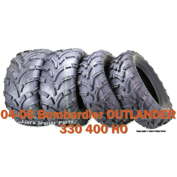 04-06 Bombardier OUTLANDER 330 400 HO ATV Tire Set WANDA 25x8-12 25x10-12 lite Mud