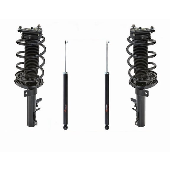 04-09 Mazda 3 / (2) FRONT Quick Spring Strut and Mount Plus Rear Shocks