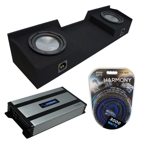04-15 Fits Nissan Titan King Crew Truck Harmony A122 Dual 12 Sub Box & HA-A800.1