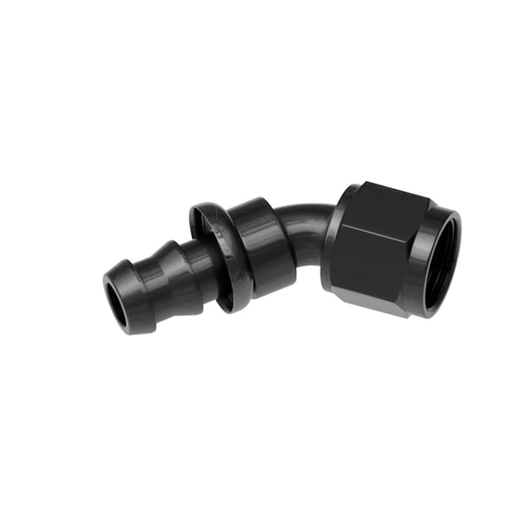 -04 45 Degree AN Hose End Push Lock - Blue