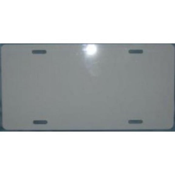 .040 White 6 x 12 Aluminum License Plate -10 pack