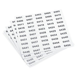 Uxcell Number Stickers, 1-100 Round Number Labels Vinyl Sticker White on  Black for Sorting Boxes Lockers, 50 Sheets 