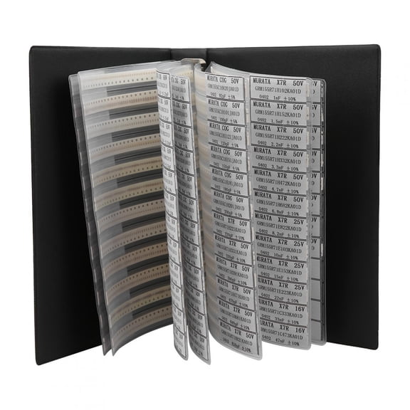 0402 Series 80 Values Capacitors Electronic Components Assorted Kits Sample Book Black