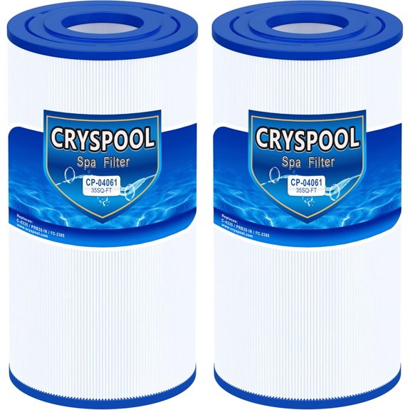 04061 Spa Filter Replaces C-4335, PRB35-IN | Compatible with R173431, 409-219, FC-2385, 03FIL1300, 35 Sq.Ft Hot Tub Filter, 2 Pack